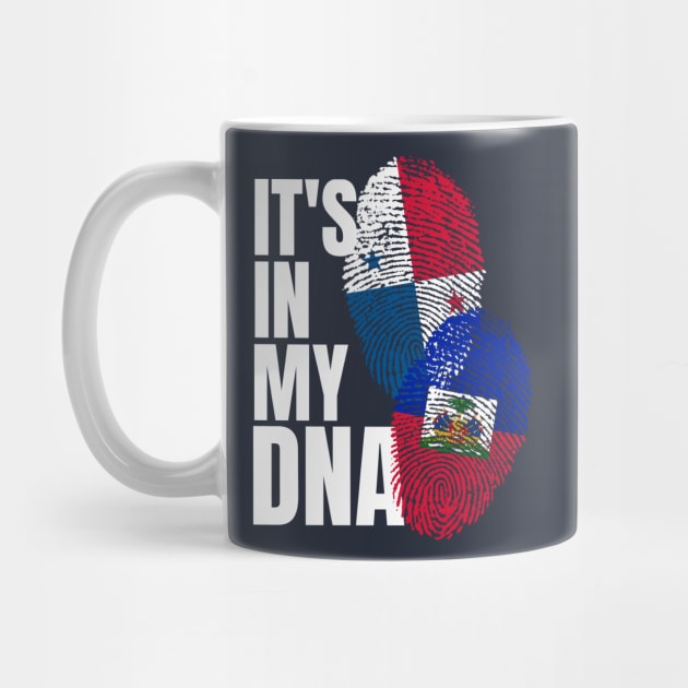 Panamanian And Haitian Mix DNA Flag Heritage Gift by Just Rep It!!